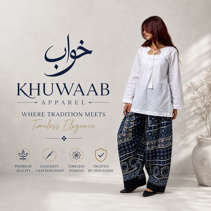 Khwab-e-Ajrak - Premium Collection - White